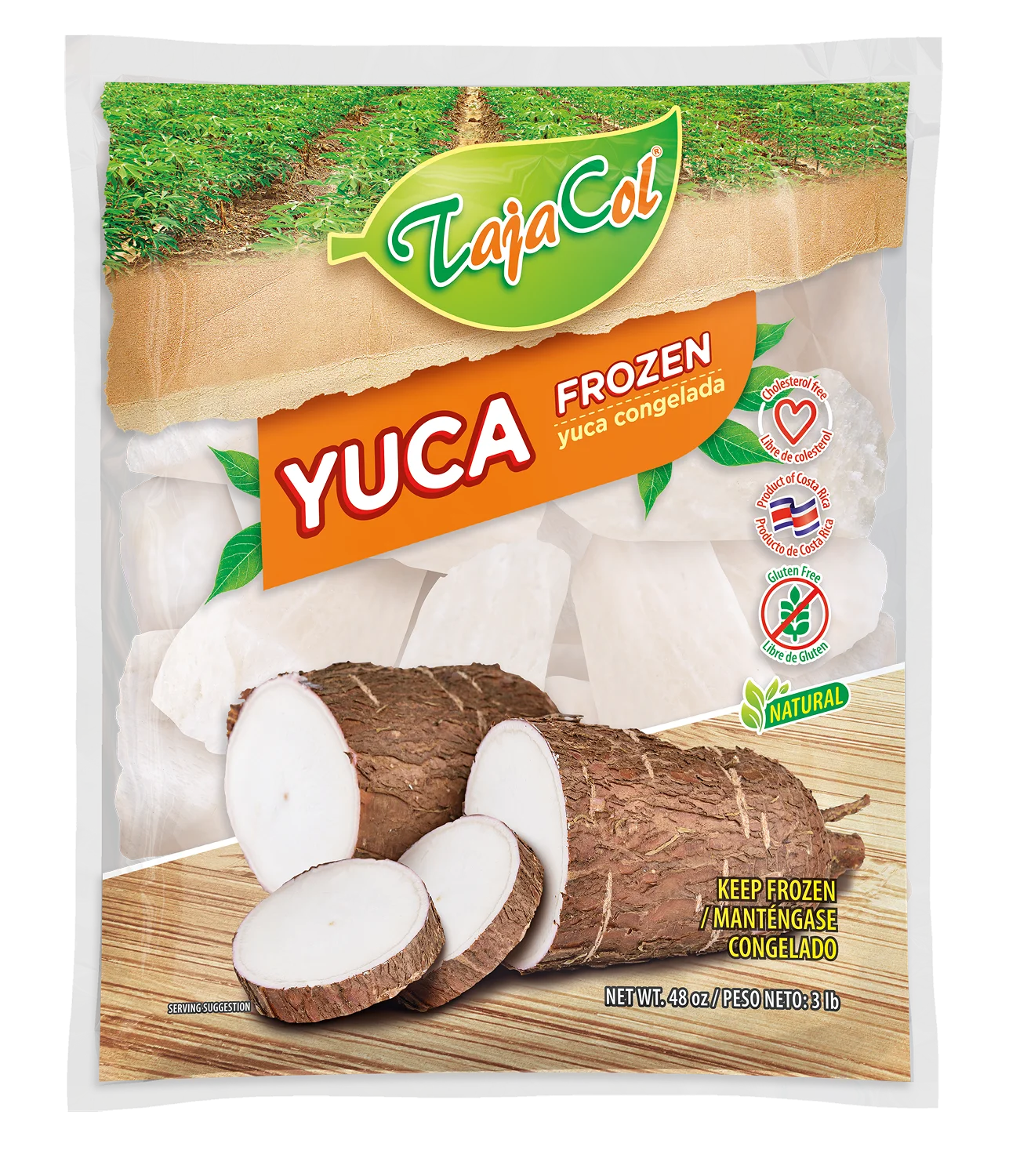 Tajacol frozen yuca cassava – ready-to-cook retail product.