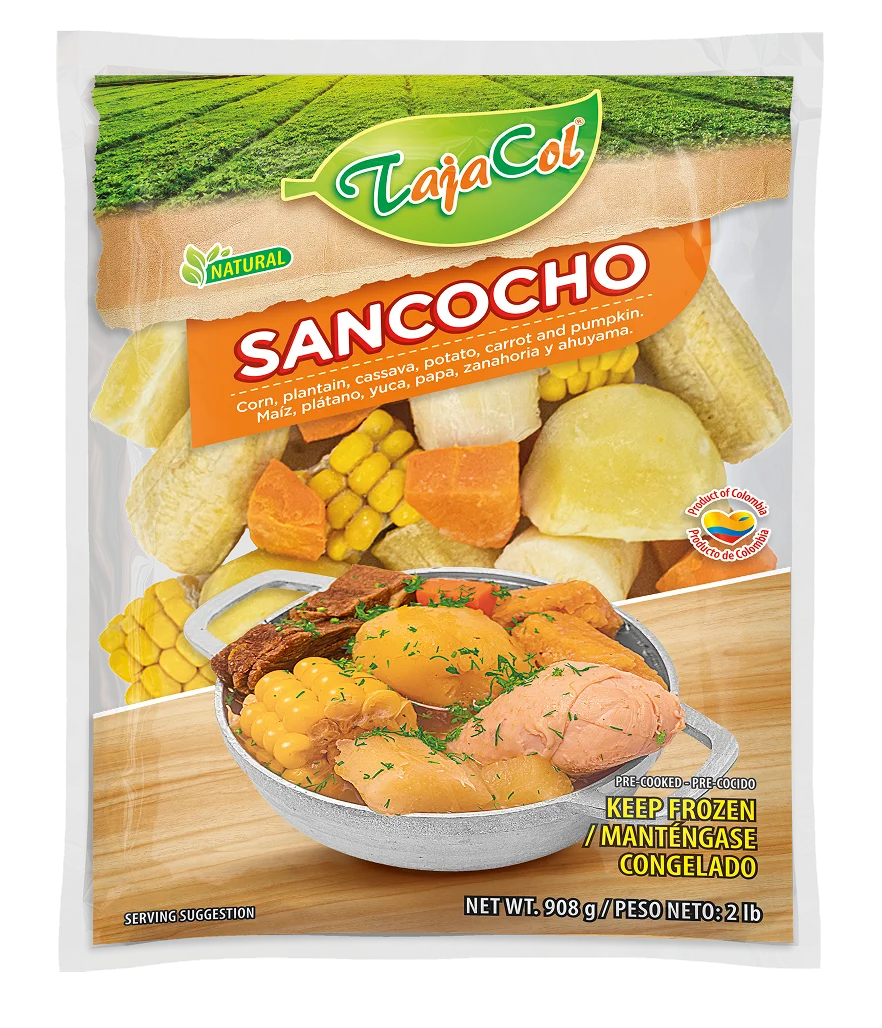Tajacol sancocho soup mix – ready-to-cook frozen mix for foodservice and retail.