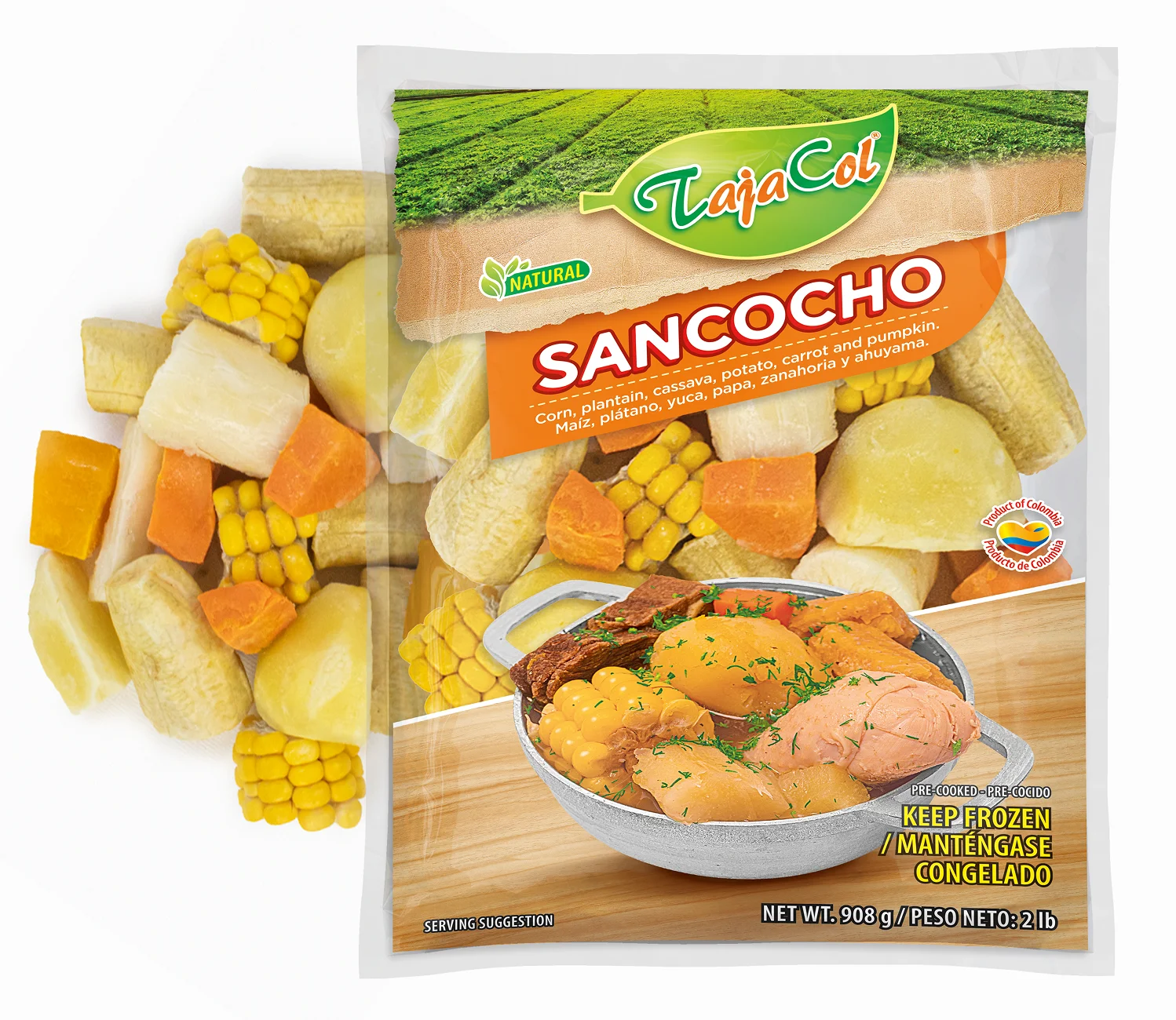 Tajacol sancocho soup mix – ready-to-cook frozen mix for foodservice and retail.
