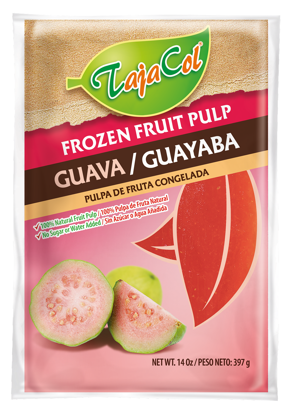 Tajacol frozen guava fruit bar – ready-to-use fruit pulp for foodservice and retail.